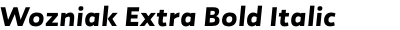 Wozniak Extra Bold Italic